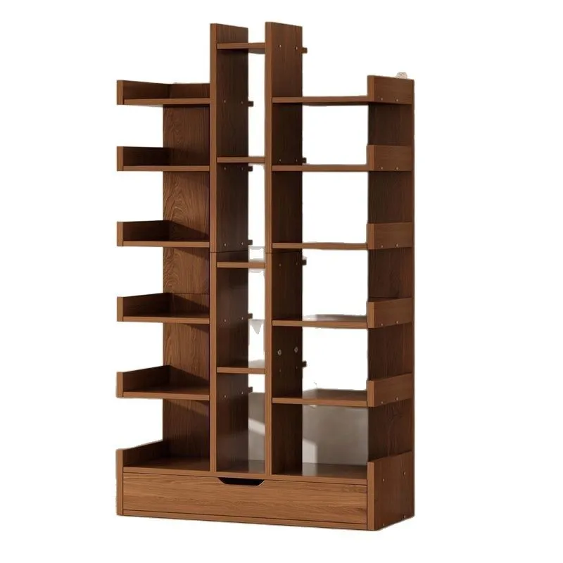 Bookshelf floor-to-ceiling shelf, living room integrated wall storage display shelf, student multi-layer bookcase
