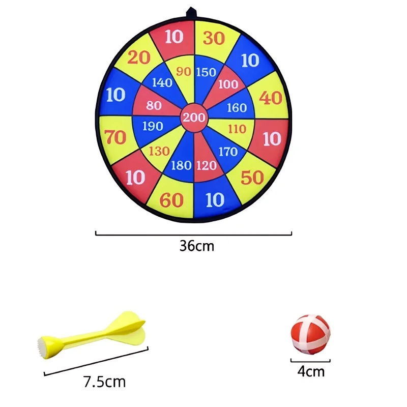 Mainan Target tembak anak-anak 36cm, mainan anak papan panah besar dengan bola lengket dalam/luar ruangan, pelat Target permainan pesta menyenangkan