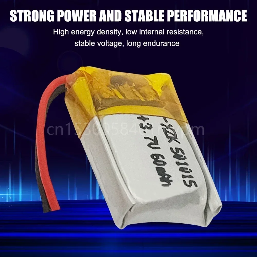 3.7V 60mAh 501015 Rechargeable Lithium Polymer Battery for MP3 MP4 GPS MID Toys Bluetooth Earphone Smart Watch Lipo Cell