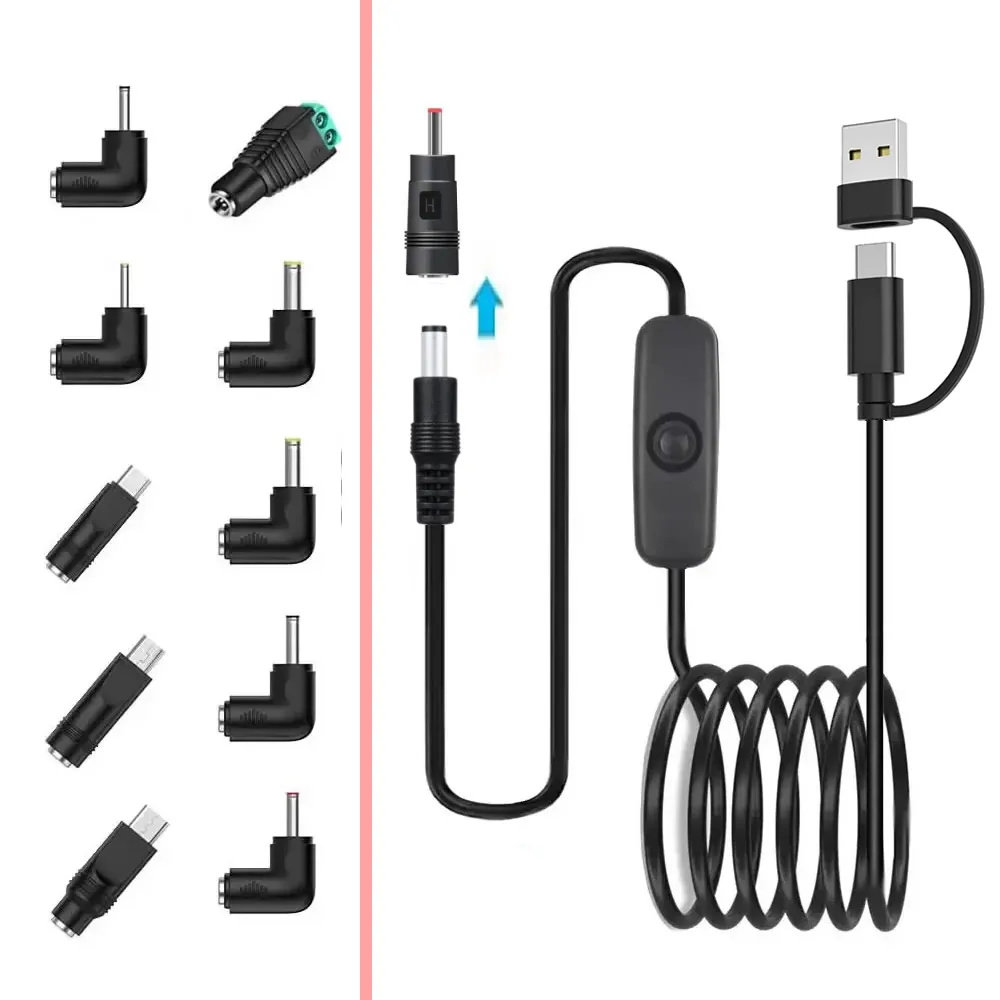 yZ[z^Cv C PD - DC 5V dR[hALEDA~jt@AXs[J[Ȃǂ 5V foCXp 10 ̃RlN^tjo[T USB - DC 5.5x2.1mm P[u