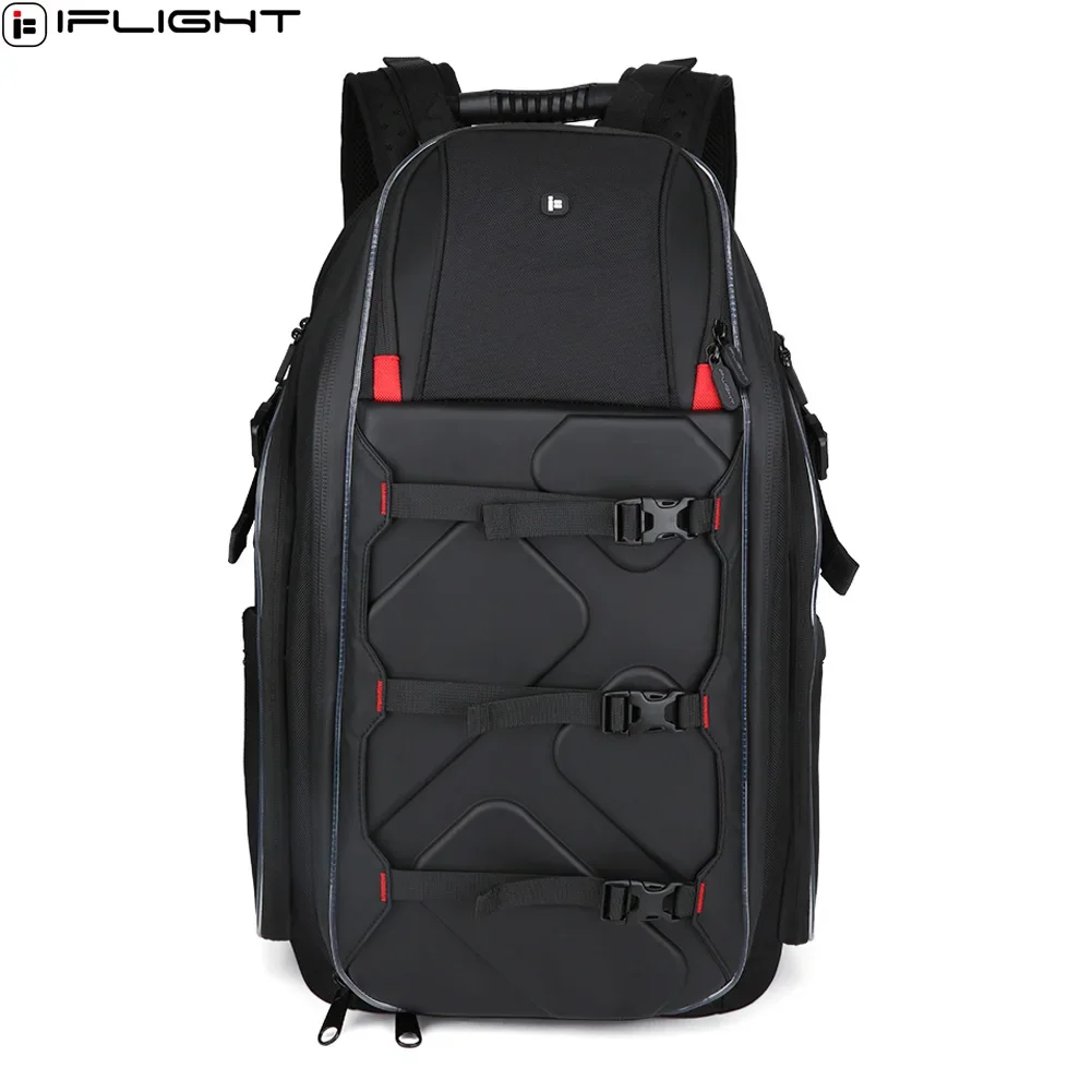 IFlight FPV Drone Backpack 530X340X260mm 33 Liter Volume Resizable Compartments Ntegrated RGB Light Strips for FPV Drone Goggles