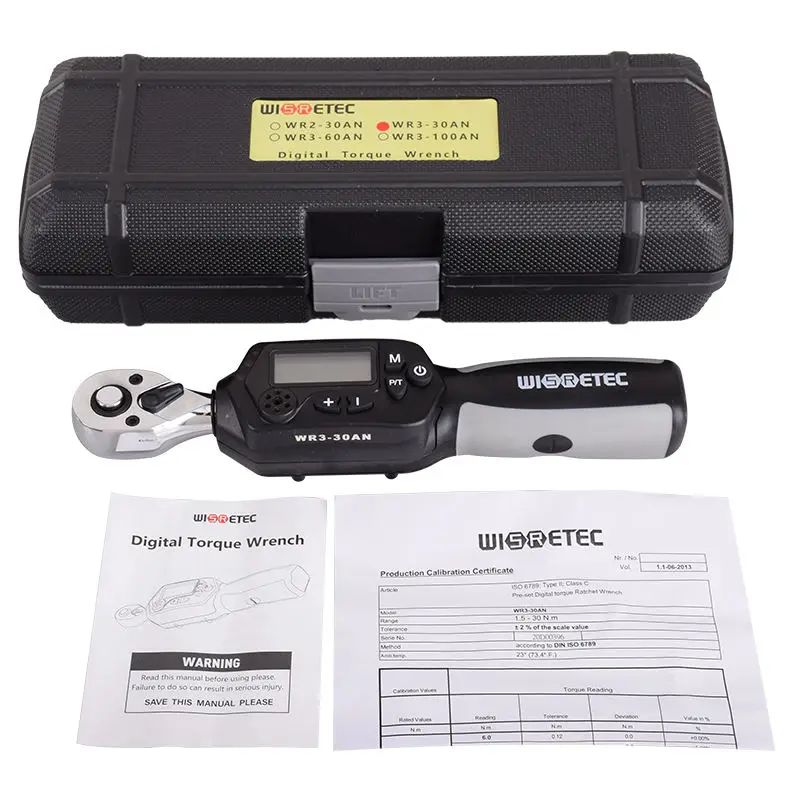 

High Exactness Precision Mini 1/4 3/8 1/2 Adjustable Ratchet Wrench 0.3-100Nm Digital Display Torque Wrench Spanners Handle Tool