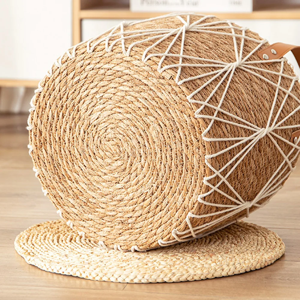 Rattan Storage Basket Living Room Flower Pot Home Decor Durable Net Pocket Pot Outdoor lawn decoration