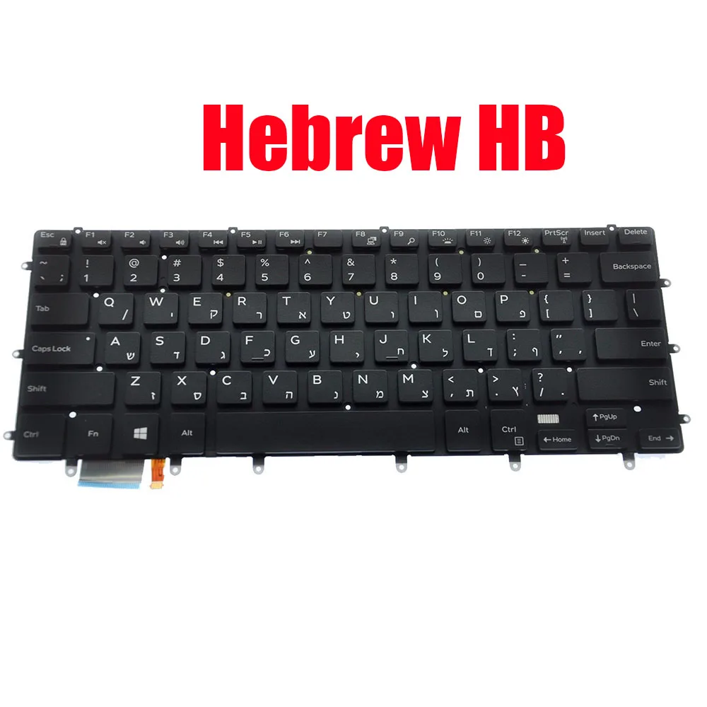 SP HB BR Keyboard For DELL For XPS 15 7590 9550 9560 9570 For Precision 5510 5520 5530 5540 Spanish Hebrew Brazilian