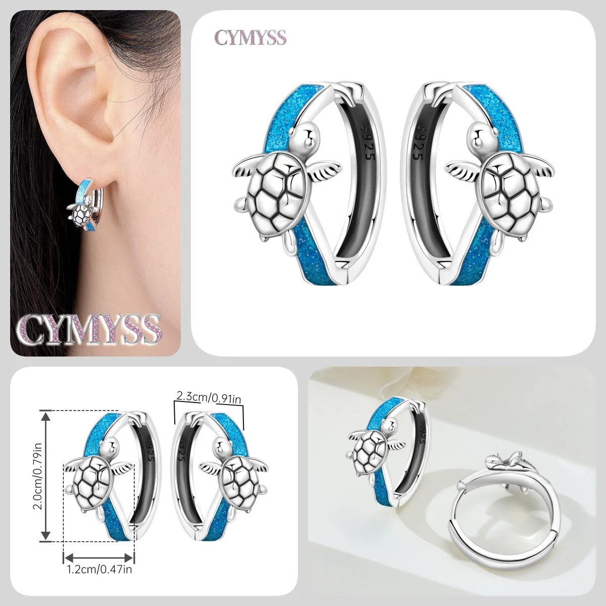 2026 NEU Original Einfache 925 Sterling Silber Niedliche Schlafende Katze Creolen für Damen Mode Feiner Schmuck Geburtstagsgeschenke – Detail 35