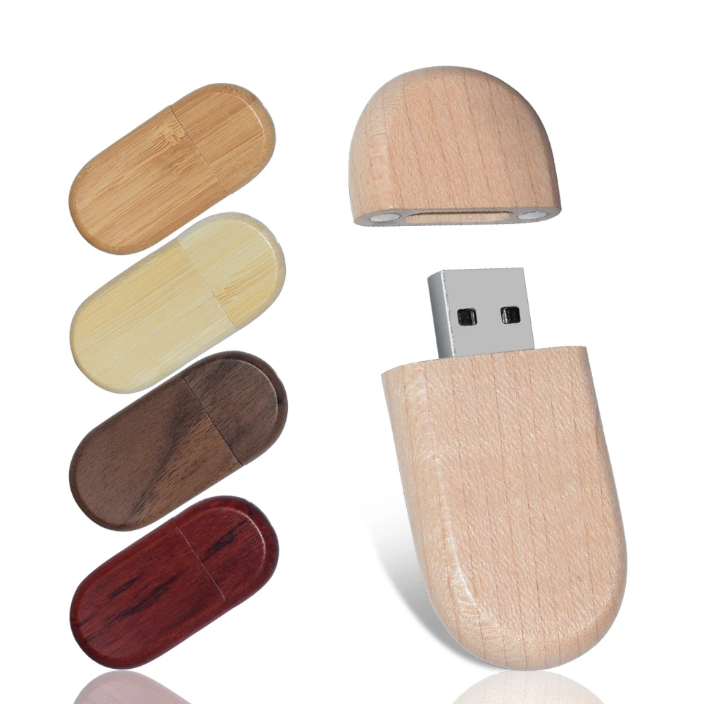 10/30/50pcs Personalizza Logo del marchio Legno Pendrive Usb Flash Pen Drive USB 2.0 4GB 8GB 16GB Memory Stick 32GB 128MB Regali