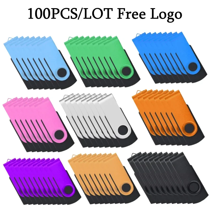 100PCS/lot Pen Drive Free logo 8GB 4GB 2GB 1GB USB Flash Drive 16GB Flash Disk 128MB 256MB 512MB Memory Flash Disk