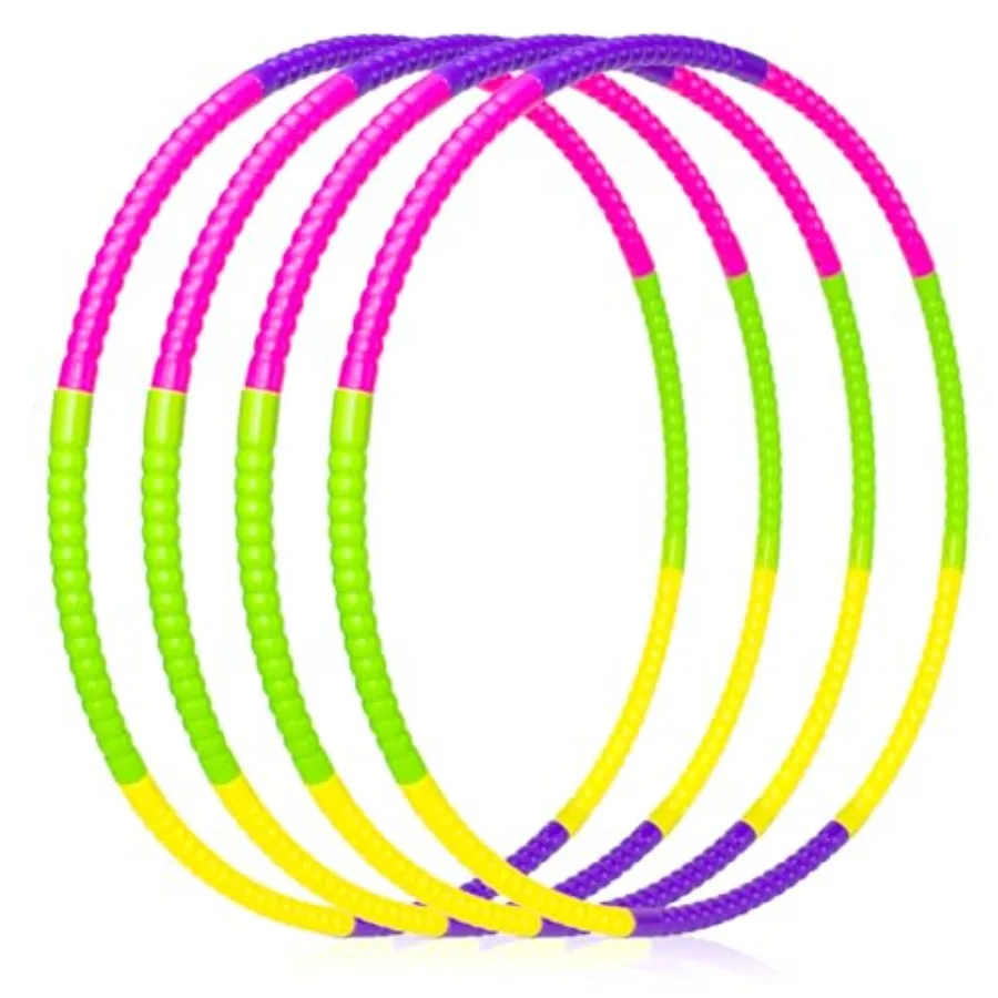 

Exercise Hoops for,Detachable and Size Adjustable Toy Color Hoop Rings for Outdoor Gymnastic Dog Agility Equipment Sports Party