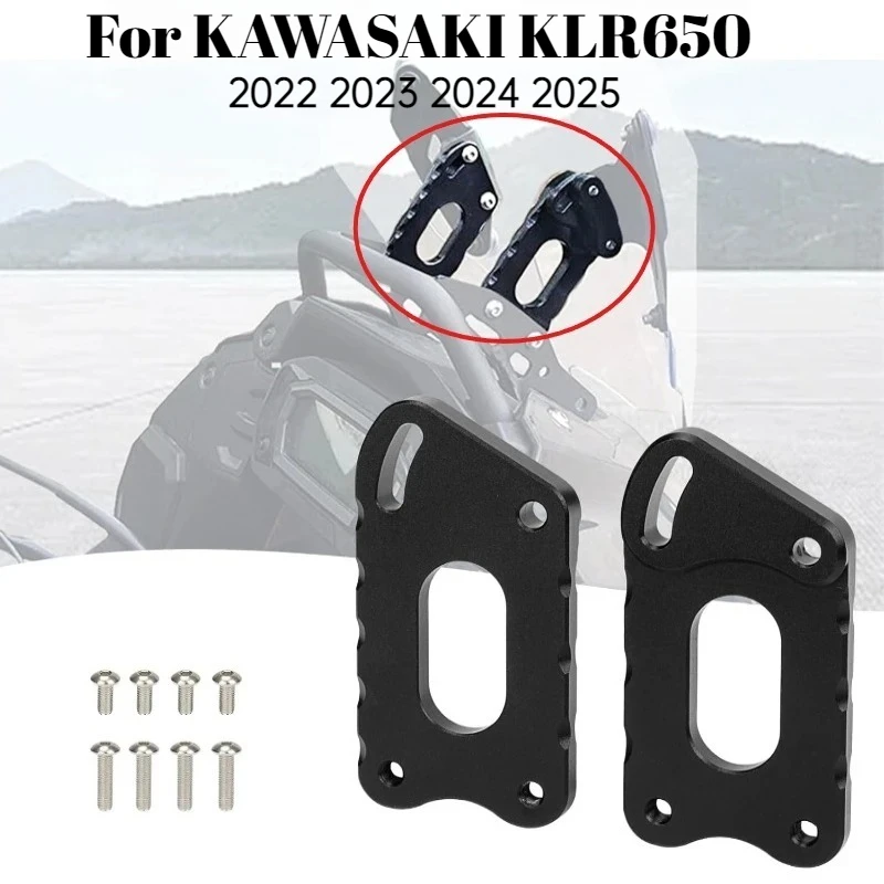 

For KAWASAKI KLR650 2022 2023 2024 2025 KLR 650 Motorcycle Windshield Riser Adapter Adjustable Windscreen Mount Bracket