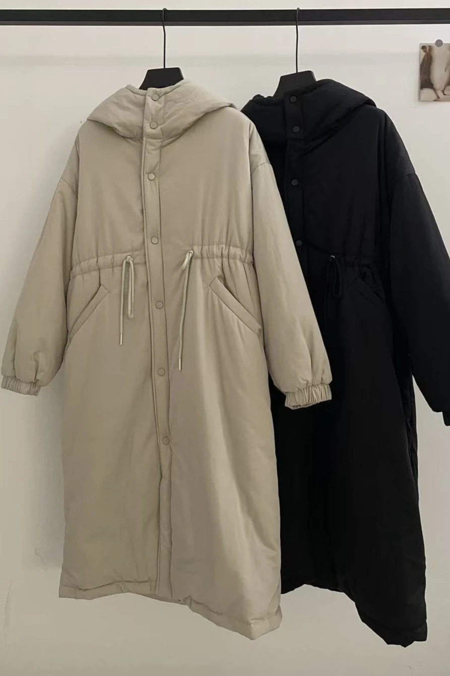 

Осенне-зимнее новое женское ветровка, хлопковое пальто, свободное хлопковое пальто с капюшоном