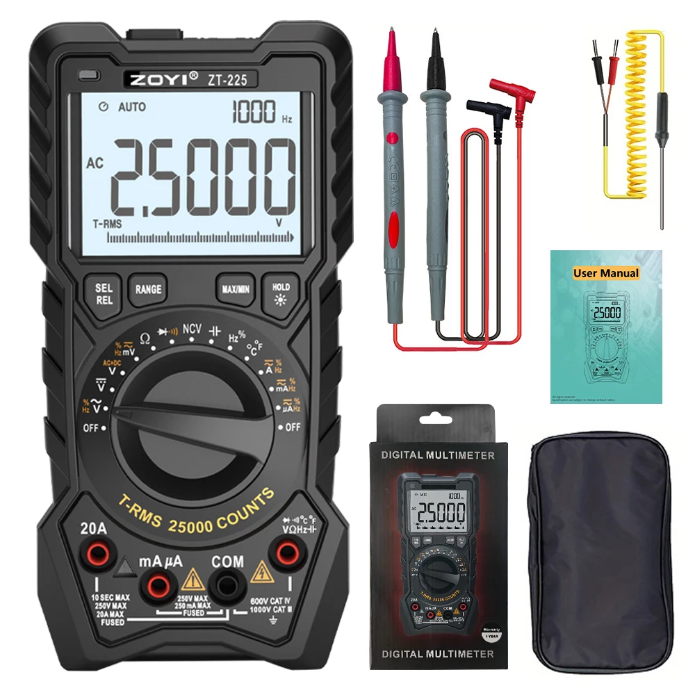 ZOYI ZT-225 high precision digital automatic multimeter electrical