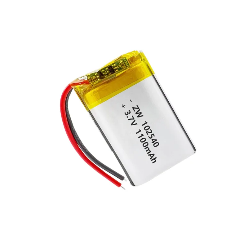 3.7V 1100mAh 102540 Lithium Polymer Battery with PCB Protection Board for GPS Locator MP3 MP4 Rechargeable