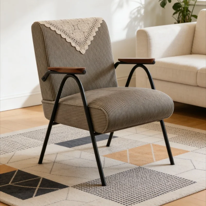 الفاخرة الرجعية سروال قصير أريكة واحدة كرسي خشب متين منحني مسند الذراع ارتفاع معدل الارتداد 400lbs قدرة غرفة المعيشة صالة كرسي