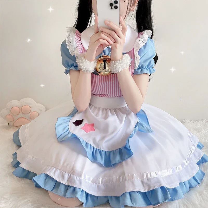 Kattenmeisje Cosplay Kostuums Zacht Meisje Lolita Jurk Bel Kat Meisje Kawaii Outfit Werkkleding Anime Disfraz Plus Size Oktoberfest