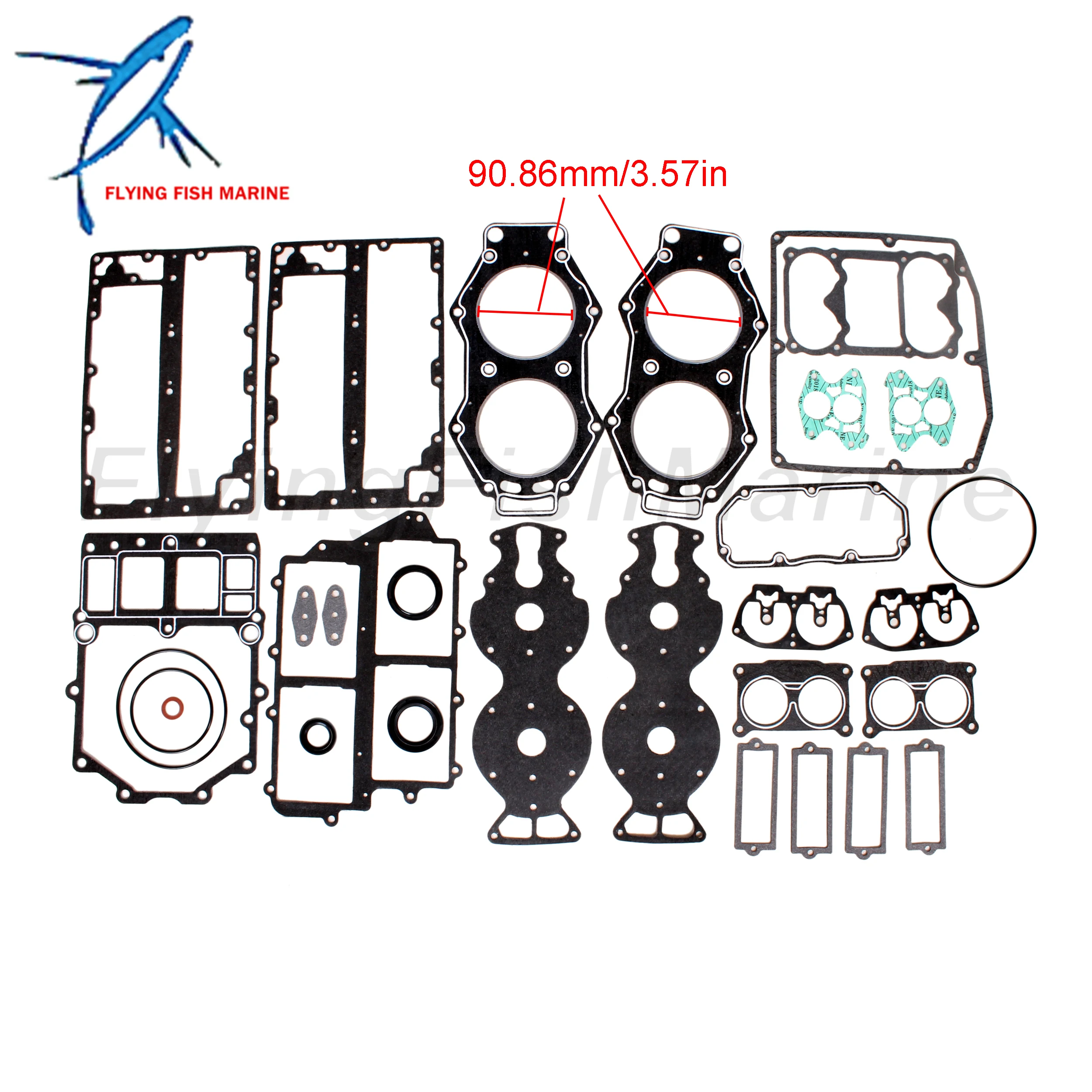 Outboard Motor 6E5-W0001-00/01 6E5-W0001-A3 6E5-W0001-A2/A1/A0 Power Head Gasket Kits for Yamaha V4 100HP 115HP 130HP