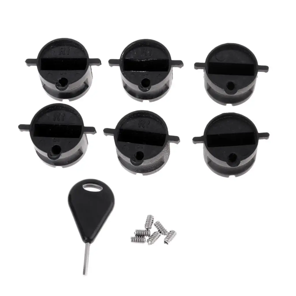 Surf Fin Key Leash Plug with 6Pcs Grub Screws for Surfboard Shortboard Surfing Board Tool