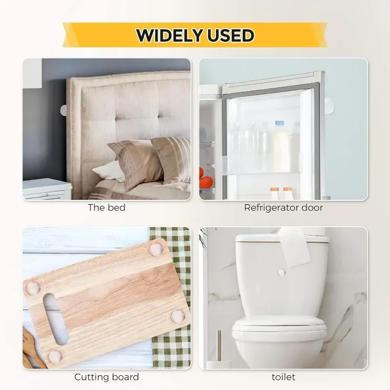 6/30pcs Silicone Clear Door Stops Round Wall Protector Non-slip Shock Self Adhesive Muffler Reusable Door Handle Buffer Bumper