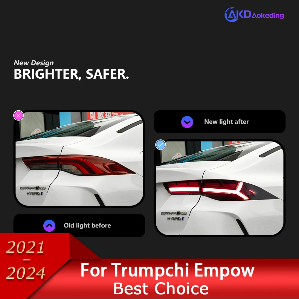 Car Lights for Trumpchi Empow 2021-2024 LED Auto Taillights Assembly Upgrade Lamborghini Style Design External Tool Accessories