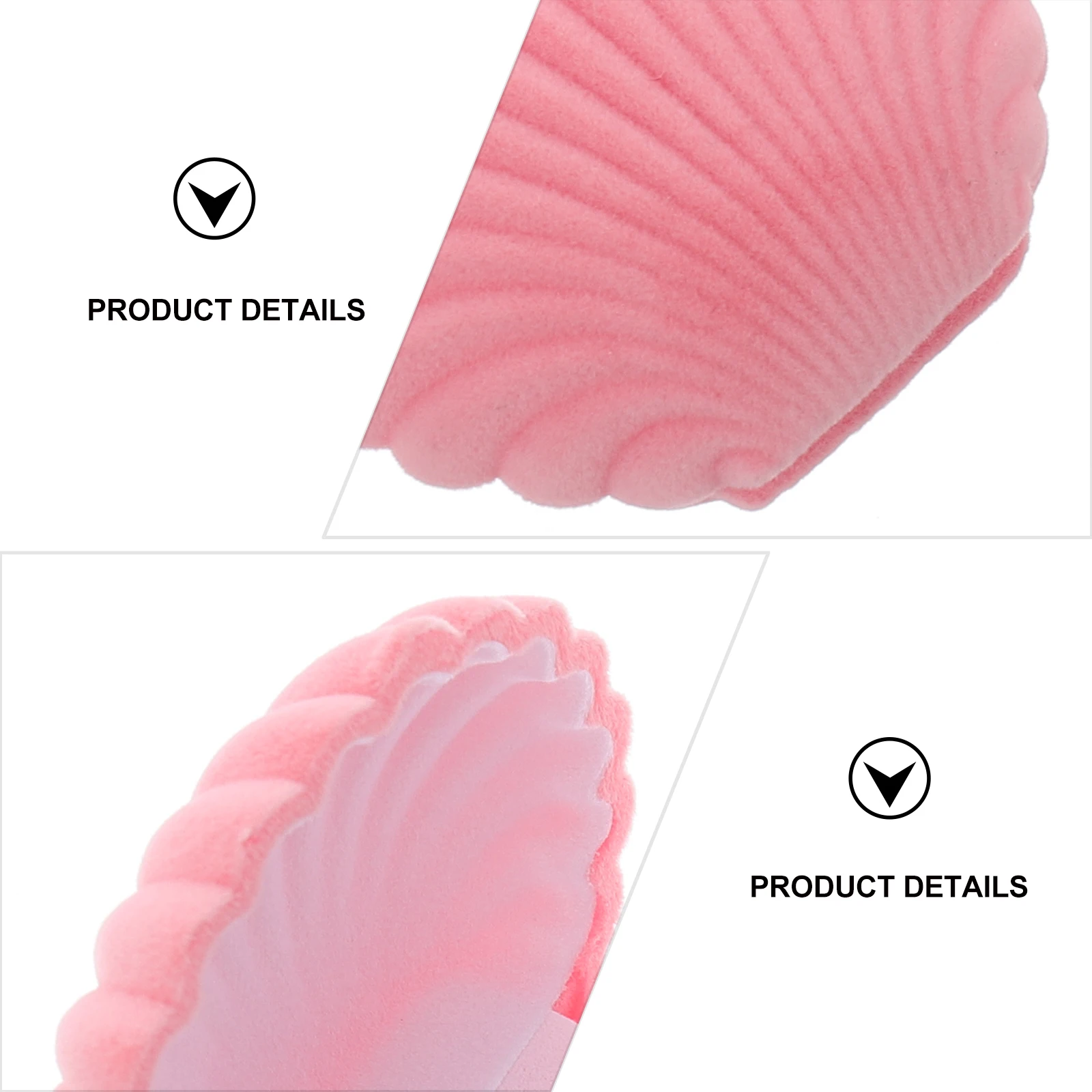 

2Pcs Shell-Shaped Jewelry Storage Box Flocking Material Organizer Necklace Bracelet Ring Case Travel Display Shell Jewelry Box