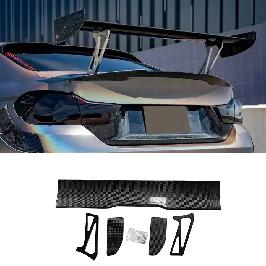 Real Carbon Fiber RKP Style Rear GT Trunk Wing for  F80 M3 F82 M4 M5 M6 F87 M2 G30 F90 Universal Car Rear Spoiler Wingcustom