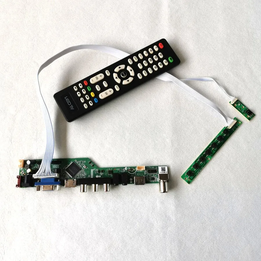 

Плата контроллера драйвера для B121EW09 V.0 B121EW09 V.1 40-контактный LVDS 12,1 "HDMI + VGA + AV + USB 1280x800 экран ноутбука аналоговый ТВ комплект DIY