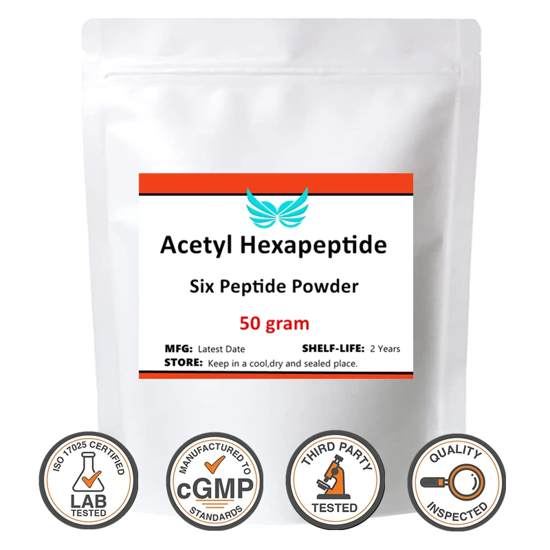 Acetyl hexapeptide Cosmetic Grade 99% six Peptide powder Acetyl Hexapeptide-8 Anti Aging Ageless Make Your Own Solution