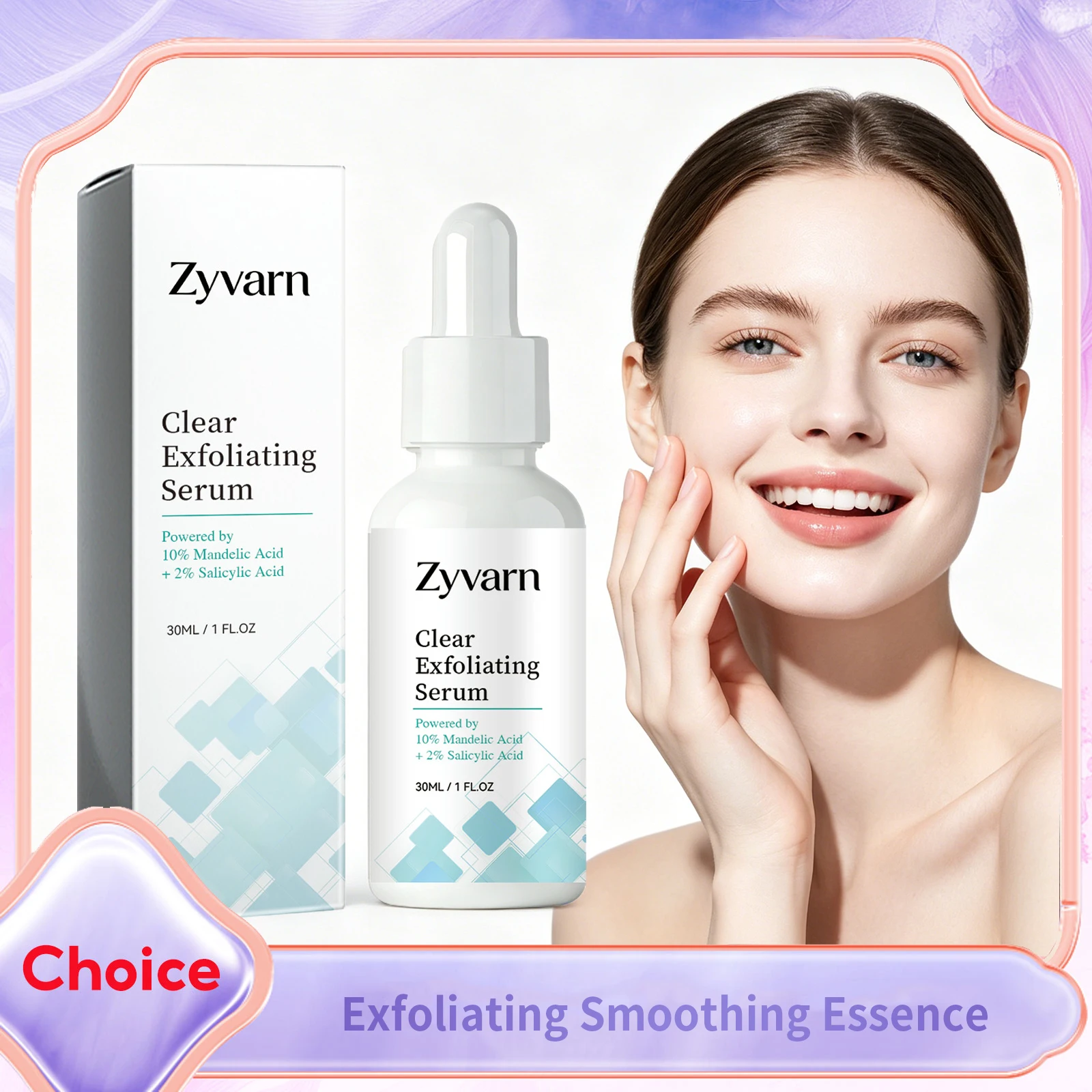 Sérum Esfoliante de Niacinamida Anti Acne, Minimiza Poros, Reduz Opacidade, Remove Pele Morta, Essência Facial Iluminadora e Nutritiva