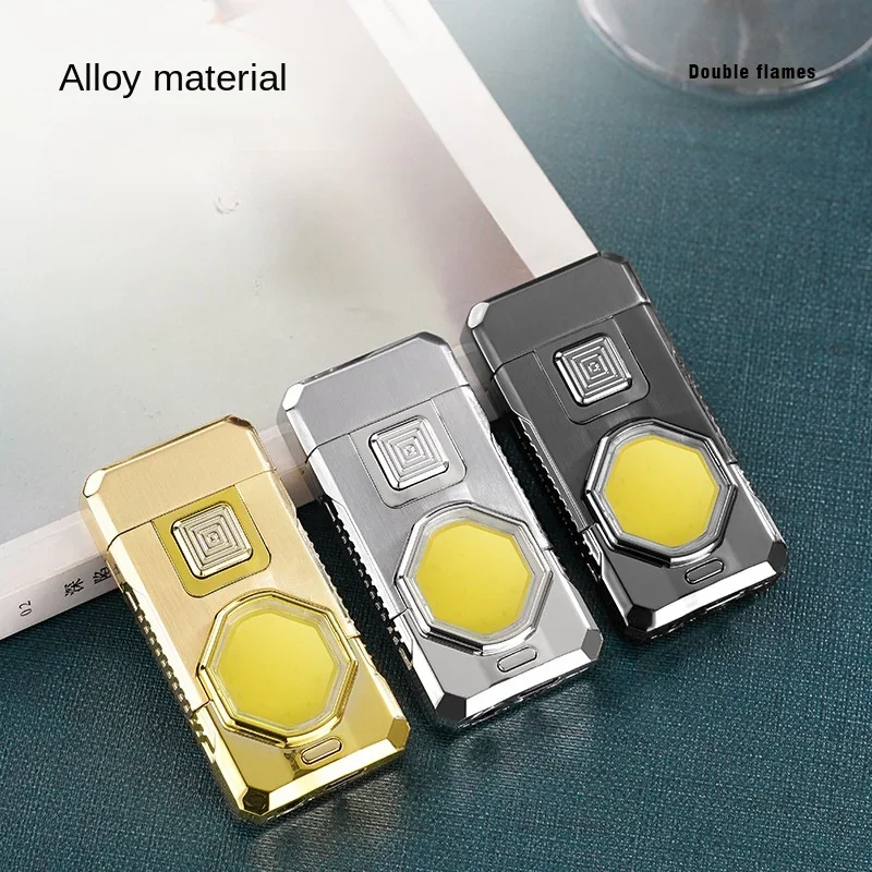 COB Lighting Dual Flame Conversion Gas Lighter, Metal Body, Personalized Creativity, Cool Gift for Men