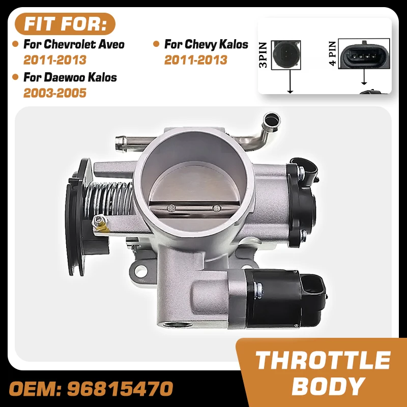 

Car Throttle Body Assembly Compatible For Daewoo Kalos 2003-2005 Chevrolet Aveo Kalos 2011-2013 Throttle Valve 96815470 25183953