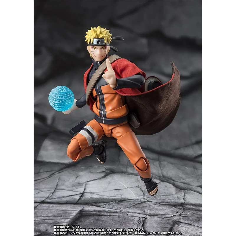 Bandai SHF Naruto Uzumaki Sage Mode Savior of Konoha Naruto Shippuden Anime Original Action Figure Model Toy Gift Collection