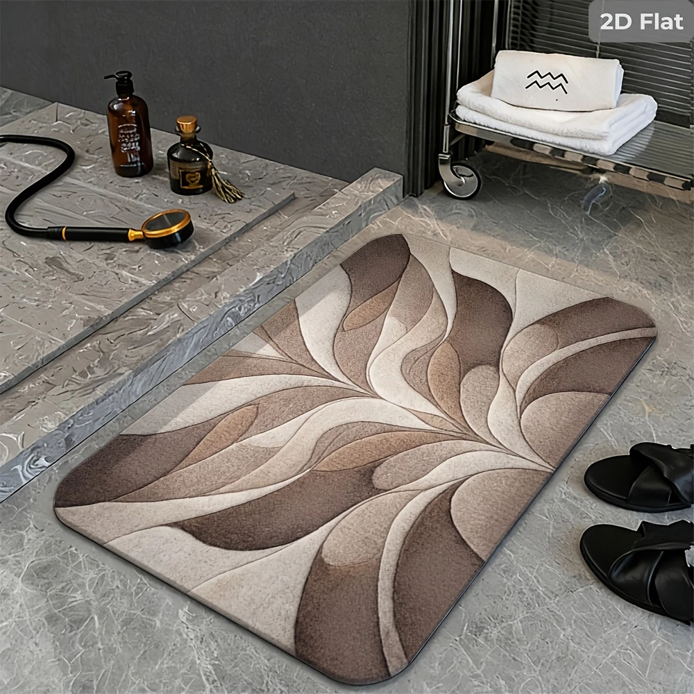 Multi Style Modern Art Bath Mat Floor Rug Bathroom Bedroom Hallway Washable Inside Door Stylish Household Floor Mat