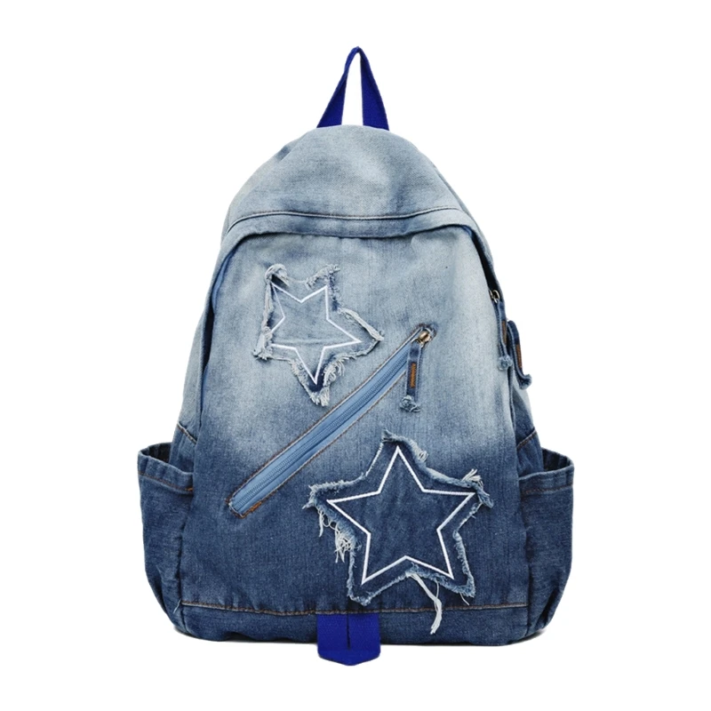 2026 New Star Denims Backpacks Casual Jeans Laptop Backpacks Travel Daypack Rucksack