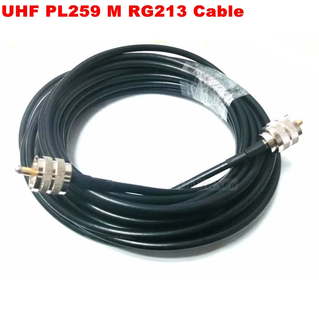 1 pcs  RF Coaxial 50ohm UHF PL259 Male to UHF PL259 Male 50-7 RG213 Jumper Cable Low loss Connector (0.5m-15m,20m,30m,50m)