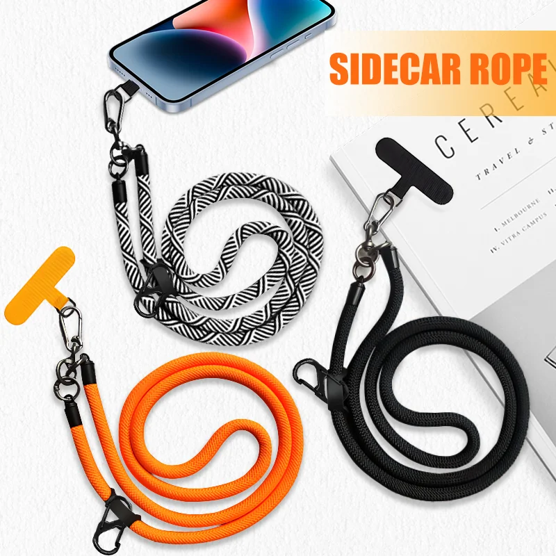 Long Mobile Phone Lanyard Detachable Neck Cord Lanyard Strap Universal Hanging Shoulder Anti-Lost Lanyard with Clip 10MM