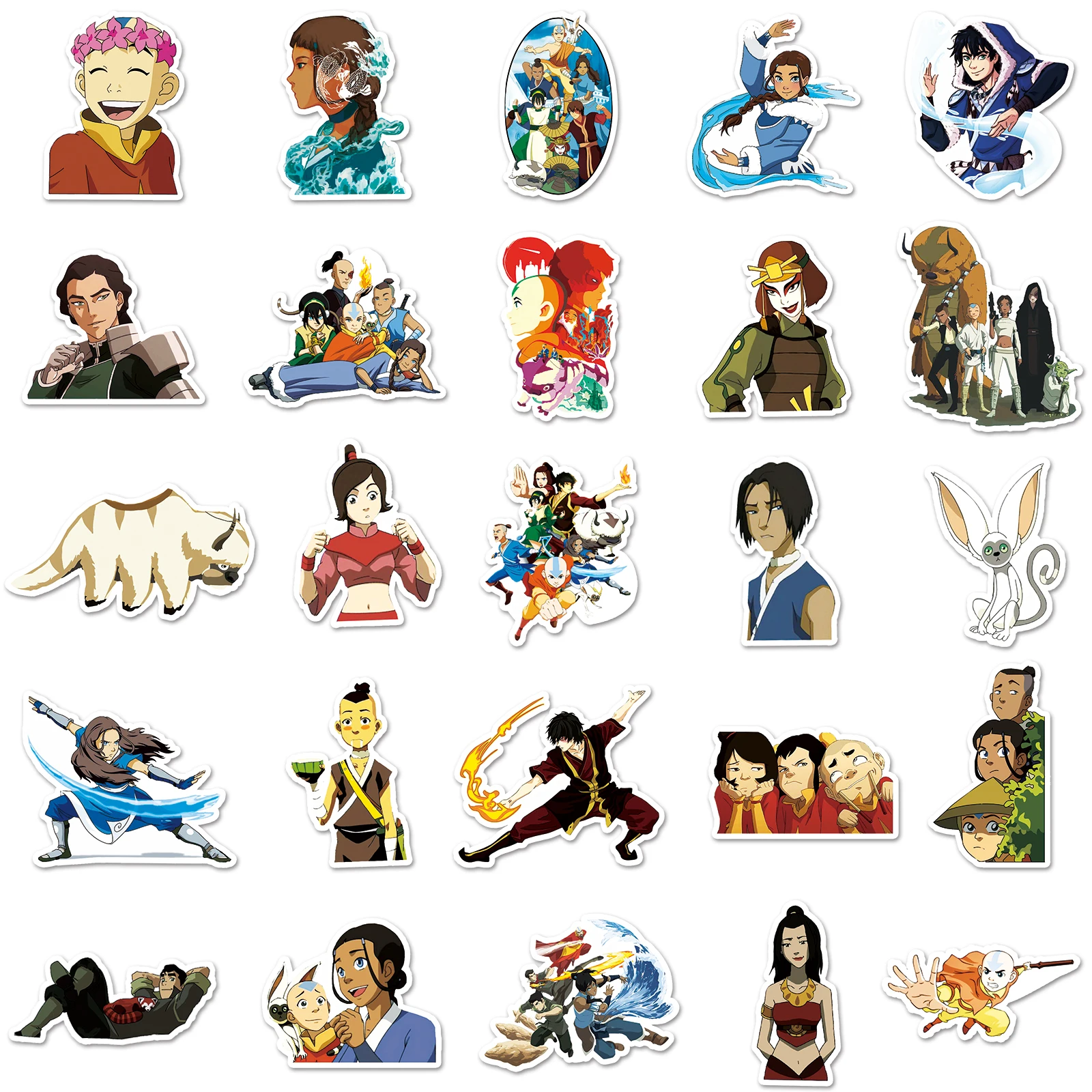 10/50 adet Avatar son hava bükücü Anime çıkartmalar kaykay gitar dizüstü kaykay kupası bagaj klasik oyuncak etiket çocuk için
