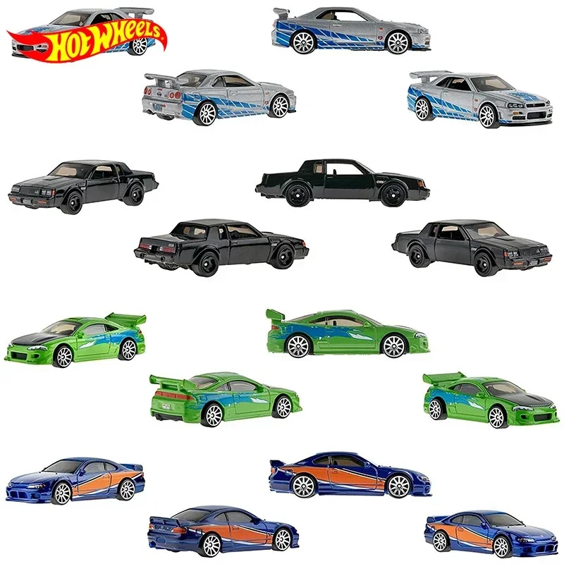 Originele Hot Wheels Auto Fast & Furious Voertuigen 1/64 Diecast 10 Pack Nissan Skyline Gtr Silvia Jongens Speelgoed Voor Kinderen collector