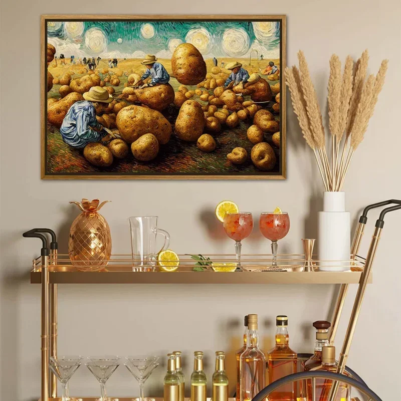 Canvas Painting Wall Art Vintage World Famous Van Gogh Potato Eater Canvas Posters And Prints For Home Living Room Decor Gift