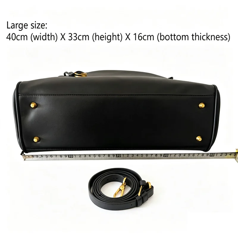 Luxury Women Designer Bag L Size Large Space Capacity Microfiber Leather Tote Crossbody Shoulder Bag Fashion Lock Fit 16