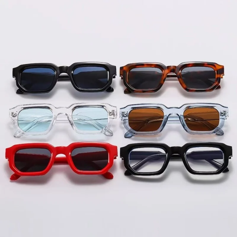 Neue Herren Vintage Rechteckige Sonnenbrille Mode Retro Sonnenbrillen Luxusmarken-Design Brillen UV400 Eyewear Damen Schutzbrillen