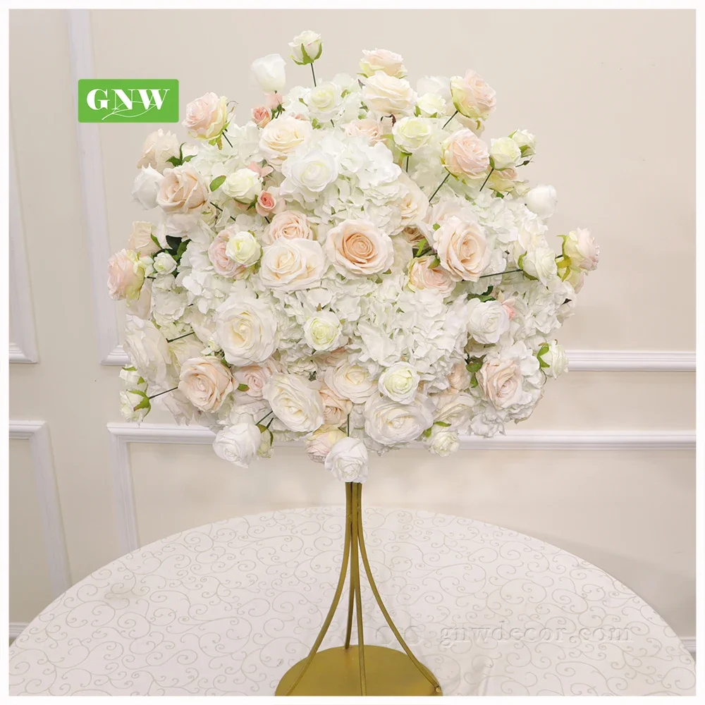 

Artificial Peony Rose Arrangement Garland Decorative Stand Flower Ball Centerpiece For Wedding Table