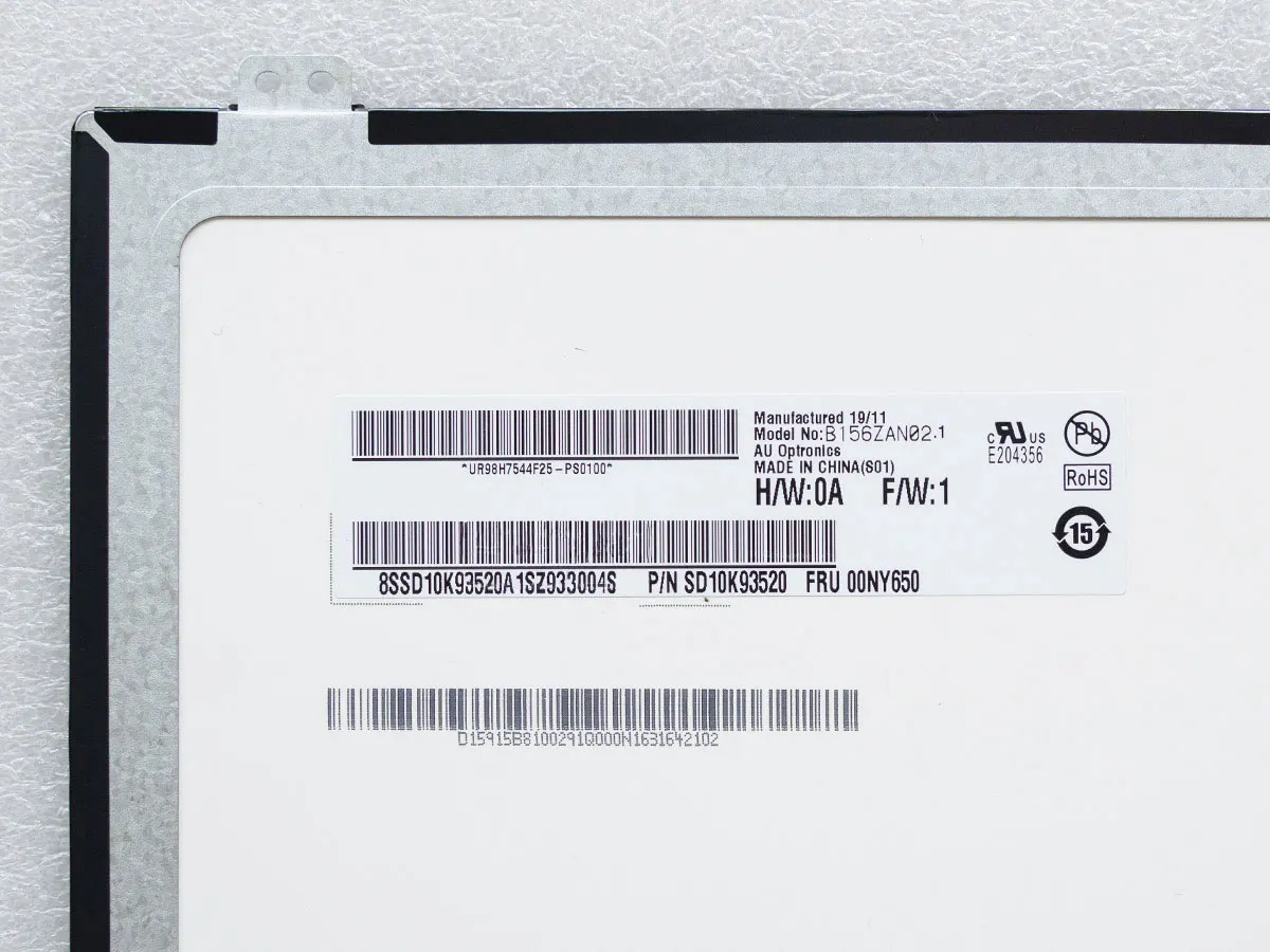 شاشة كمبيوتر محمول LCD مقاس 15.6 بوصة 4k IPS B156ZAN02.1 NV156QUM-N43 لـ ThinkPad P50 S5 2nd Gen 00NY498 00NY650 UHD 40Pin eDP 100% Adobe RGB