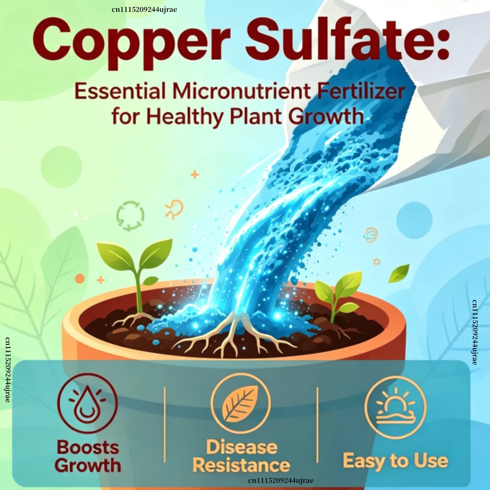 Bluestone Crystal Trace Copper Fertilizer Raw Material Copper Sulfate Pentahydrate Water Soluble Micro Nutrient