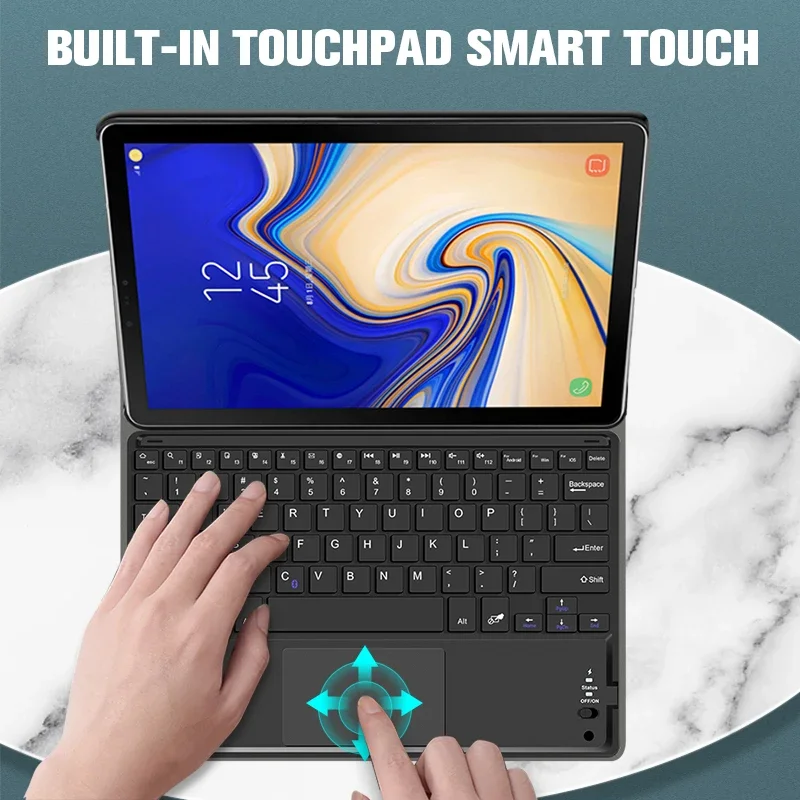 Imagem -05 - Tampa do Teclado sem Fio com Trackpad Touchpad Embutido Capa para Samsung Galaxy Tab a 10.5 sm T590 T595