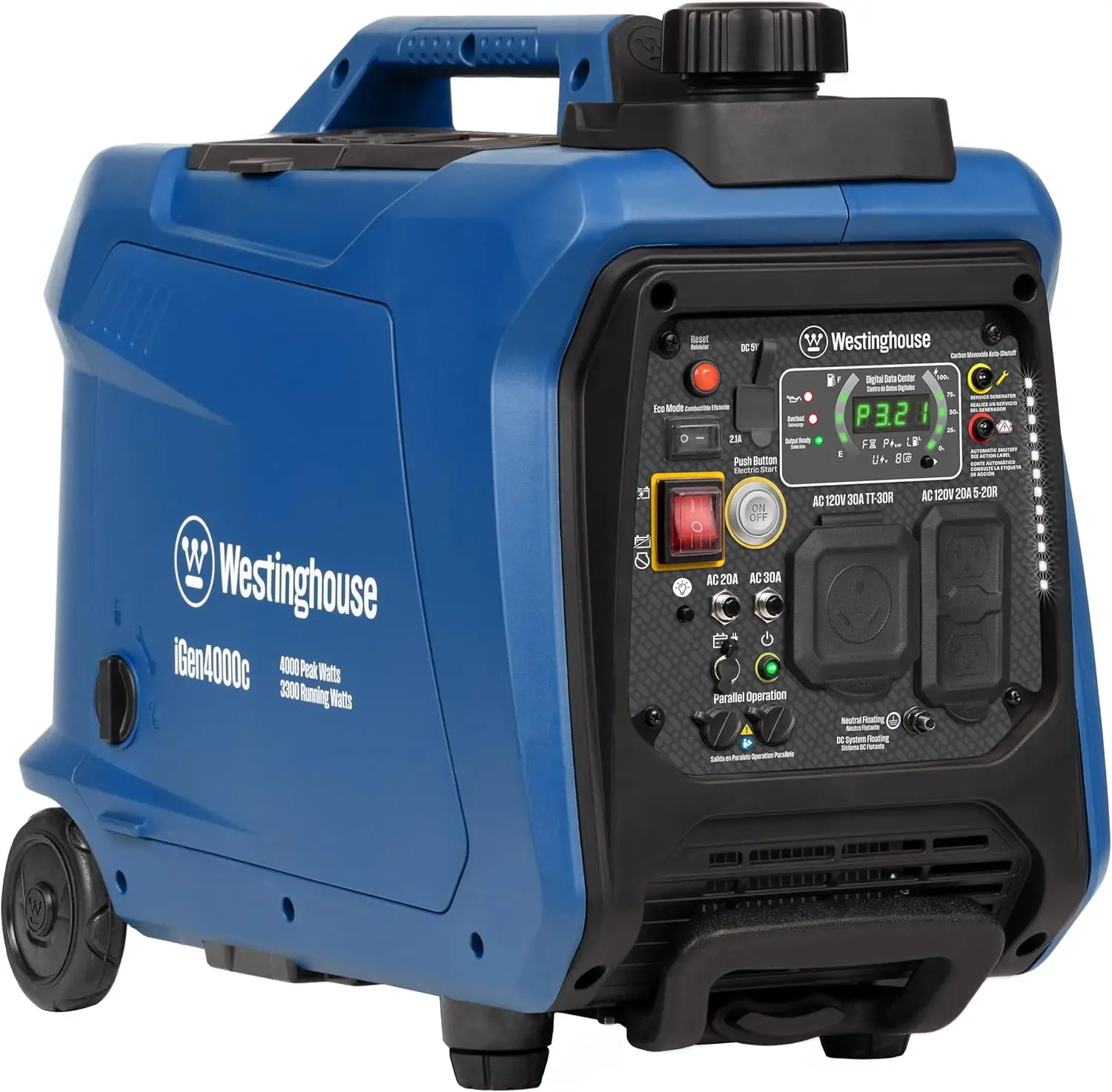 

Outdoor Power Equipment 4000 Peak Watt Super Quiet Portable Inverter Generator, Remote Electric Start with Auto Choke