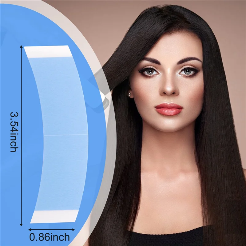 36 sztuk/partia Mocna Taśma do Peruk Paski Klejące do Włosów Przedłużanie Podwójna Taśma Wodoodporna i Odporna na Pot do Tupecików Peruk Koronkowych Filma83x