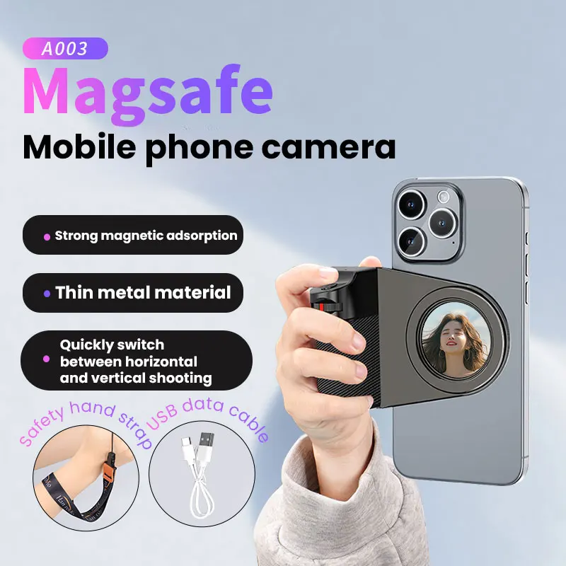 Y003 Bluetooth Shutter Phone Holder Camera Handle Grip Selfie Stablizer Shooting for iphone 16 15 14 Android Camera aid