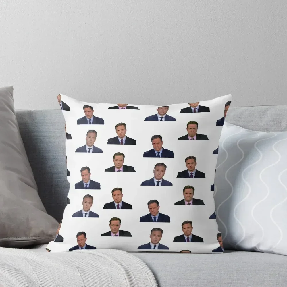 

Perplexed Jake Tapper Throw Pillow Decorative pillowcase Cushion Child Couch Cushions christmas pillowcases pillow
