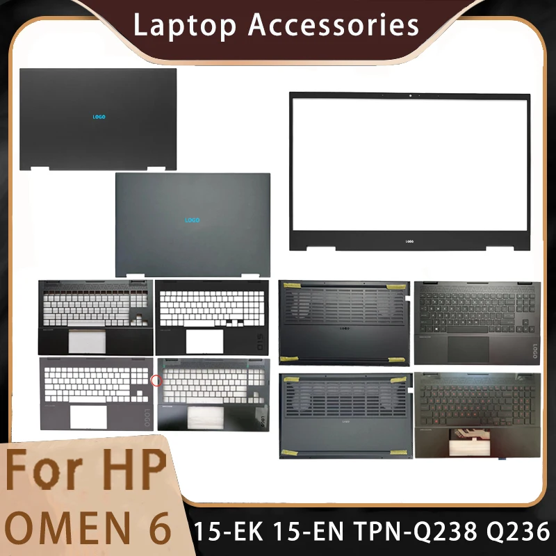 New For HP OMEN 6 15-EK 15-EN TPN-Q238 Q236;Replacemen Laptop Accessories Lcd Back Cover/Palmrest/Bottom/Keyboard With LOGO