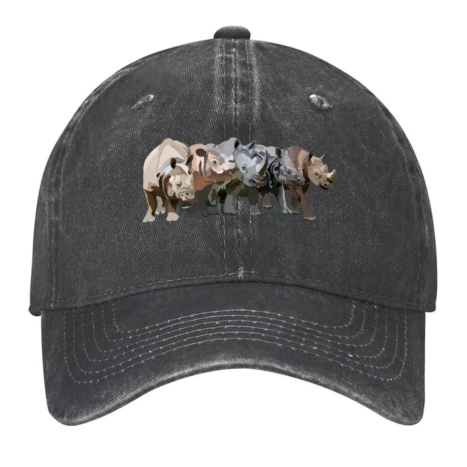 

Rhino Species Baseball Cap sailor cap for men Rave Hat Beach fishing hat Hats Man Women's