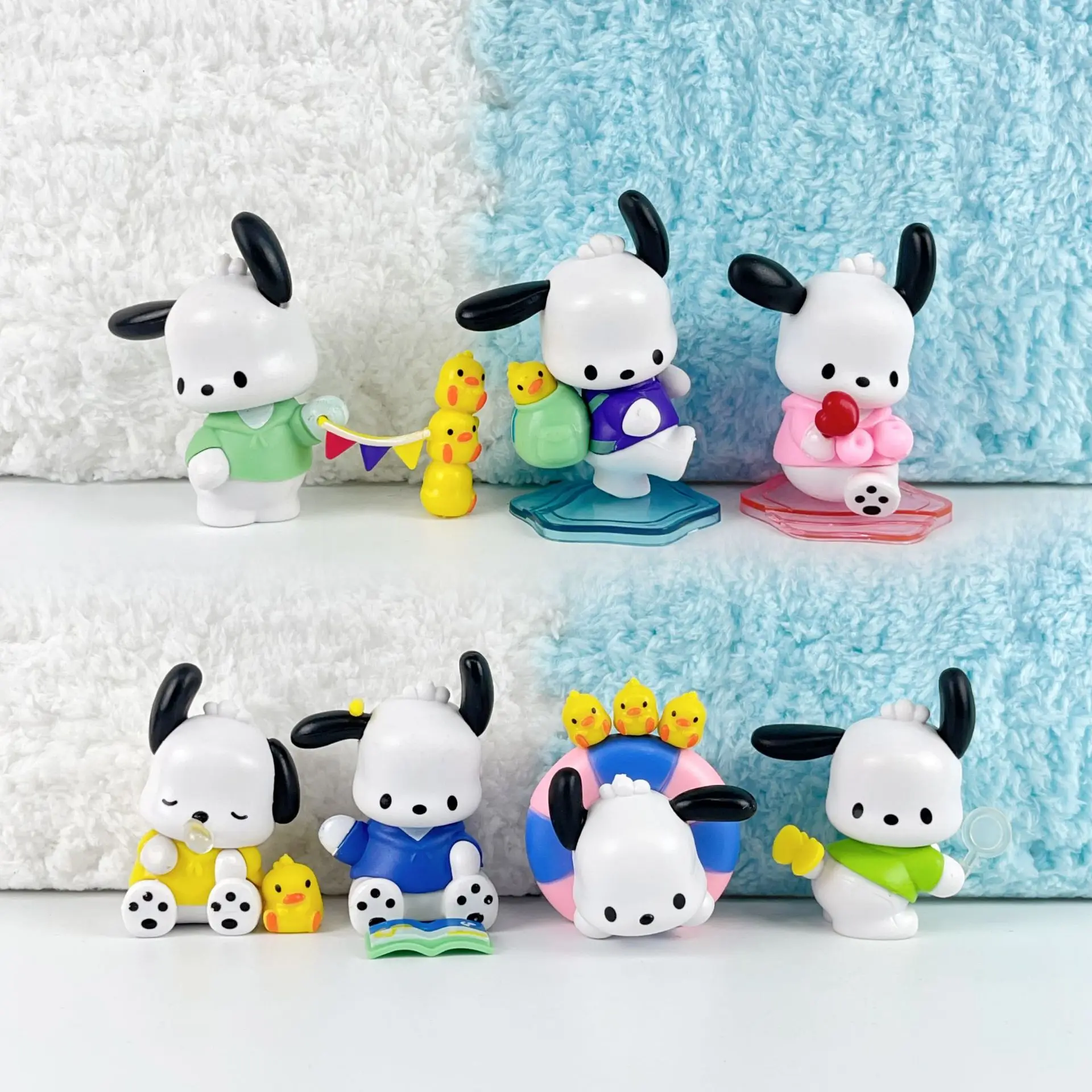 

Фигурка Sanrio Melody, собака Пача, школа действительно весело, модная игра, глухая коробка, милая кукла, модель витого яйца, орнамент